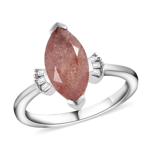 Host Pick NWT Very Rare Natural Tanzanian Natronite and Diamond Ring - Picture 1 of 13